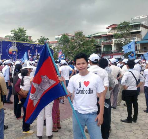Phe Sovannarith at the CNRP Rally